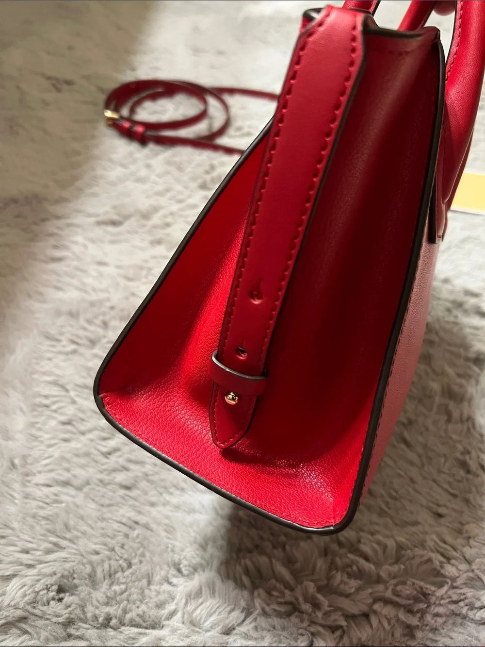 Michael Kors Avril Small Leather Top-Zip Satchel